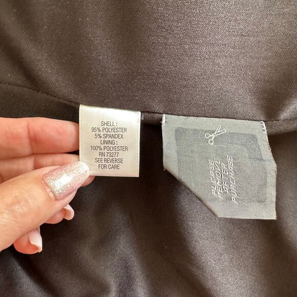 Dana Buchman Women’s Leopard Animal Print Blazer Open Front Zip Pocket | Size 8 - Picture 7 of 12